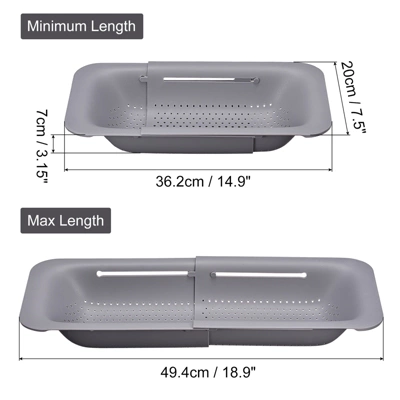 Unique Bargains Collapsible Colander Kitchen Over The Sink Drain Strainer Extendable Plastic Basket For Fruits Vegetables Pasta Food 1 Unique Bargains Collapsible Colander Kitchen Over The Sink Drain Strainer Extendable Plastic Basket For Fruits Vegetables Pasta Food