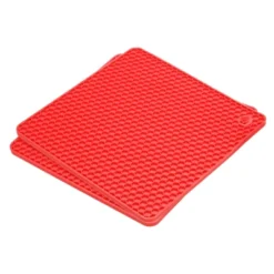 Unique Bargains Heat Resistant Non-Slip Flexible Durable Trivet Mat Red 2 Pcs -Kitchen Utensil Store GUEST 24569a4c 8181 48cb 96c5 2b70918f5fe3