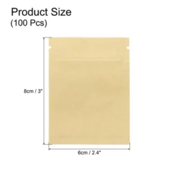 Unique Bargains Sealable Resealable Packaging Zipper Bags Foil Food Storage Pouches 100 Pcs