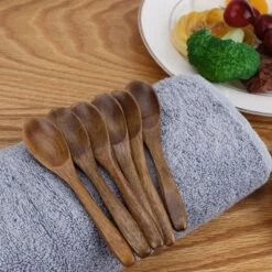 Unique Bargains Wooden Natural Grain Soup Spoon Salt Sugar Dinner Spoons 4.7" Long Brown 6 Pcs -Kitchen Utensil Store GUEST 25041572 1a69 4094 8306 7555dffa0d98