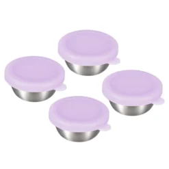 Unique Bargains Stainless Steel Bento Box Picnic Travel Salad Dressing Container With Silicone Lids 4 Pcs -Kitchen Utensil Store GUEST 25893203 f0a9 46c9 b328 59e681d1154f