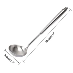 Unique Bargains Restaurant Kitchen Cooking Utensil Soup Ladle 14 Inch Silver Tone 1 Pc