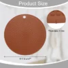 Unique Bargains Round Heat Resistant Silicone Trivet Mat With Hang Hole For Pots 2 Pcs
