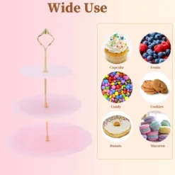 Unique Bargains Round 3-Layer Cake Display Holder With Layered Serving Tray For Pastries Donuts And Fruits -Kitchen Utensil Store GUEST 25df2acc 0174 468f 8f65 feb6935ab5fa