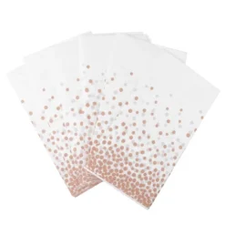 Unique Bargains Disposable Plastic Rectangle Printed Gold Domes Dining Parties Table Covers 6 Pcs