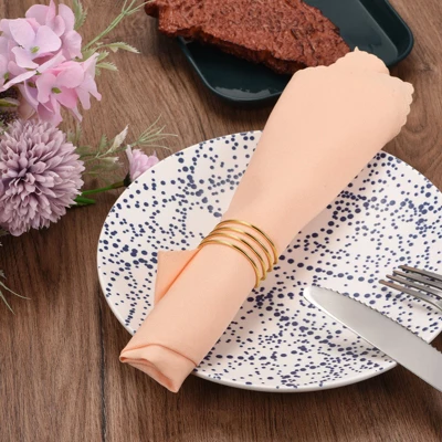 Unique Bargains Wedding Birthday Alloy Decorative Wear Resistance D-Shape Napkin Rings 8 Pcs 3 Unique Bargains Wedding Birthday Alloy Decorative Wear Resistance D-Shape Napkin Rings 8 Pcs - Image 3