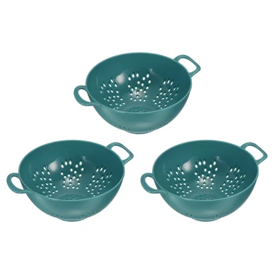 Unique Bargains Vegetable Fruit Kitchen Drain Sieve Plastic Colander 3 Pcs 6 Unique Bargains Vegetable Fruit Kitchen Drain Sieve Plastic Colander 3 Pcs - Image 6