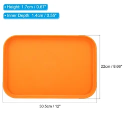Unique Bargains PP Plastic Reusable Lightweight Durable Construction Serving Tray 12 Pcs