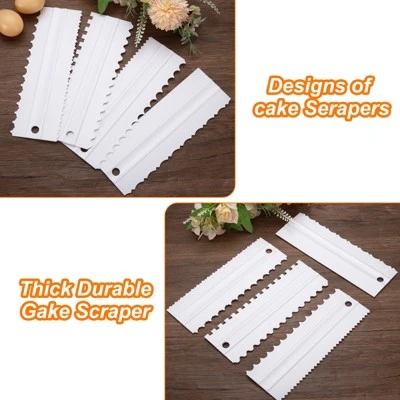 Unique Bargains Plastic Comb Lace Cake Decorating Kitchen Scrapers 4 Pcs 3 Unique Bargains Plastic Comb Lace Cake Decorating Kitchen Scrapers 4 Pcs - Image 3