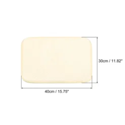 Unique Bargains Microfiber Non-slip Reversible Ultra Absorbent Dish Drying Mat 15.75" X 11.82" Yellow 2 Pcs