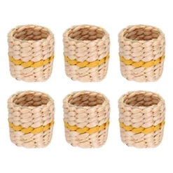 Unique Bargains Handmade Woven Natural Cattail Grass Farmhouse Napkin Rings 6 Pcs -Kitchen Utensil Store GUEST 2939283d a9a4 480f b43f ba44fe2c4530