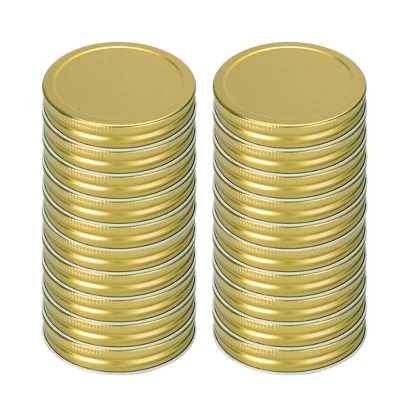 Unique Bargains Metal Wide Mouth Mason Canning Jars Caps Lids 20 Pcs 3 Unique Bargains Metal Wide Mouth Mason Canning Jars Caps Lids 20 Pcs - Image 3