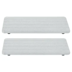 Unique Bargains Diatomite Water Absorbent Grooves Soap Dish Drying Mats 8.66" X 4.33" 2 Pcs -Kitchen Utensil Store GUEST 2989352d 5d67 4f1f 987f 99bcff3349a1