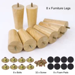 Unique Bargains Round Solid Wood Sofa Armchair Recliner Coffee Table Modern Replacement Furniture Legs Set Of 8 -Kitchen Utensil Store GUEST 29ce93fb e9a2 41bb 9196 8b061ebe22a9