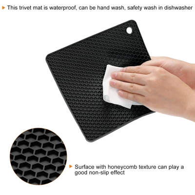 Unique Bargains Silicone Heat Resistant Trivet Mats 4 Pcs 3 Unique Bargains Silicone Heat Resistant Trivet Mats 4 Pcs - Image 3