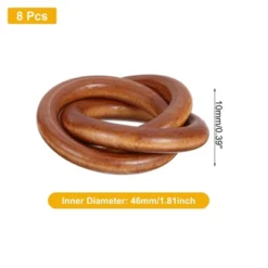 Unique Bargains Decorative Wear Resistance Napkin Rings For Decoration Adornment Wedding 8 Pcs