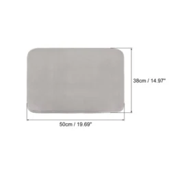 Unique Bargains Microfiber Ultra Absorbent Reversible Soft Dish Drying Mat 19.69" X 14.97" Grey 2 Pcs