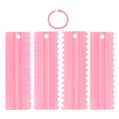 Unique Bargains Plastic Comb Lace Cake Decorating Kitchen Scrapers 4 Pcs 7 Unique Bargains Plastic Comb Lace Cake Decorating Kitchen Scrapers 4 Pcs - Image 7