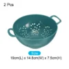 Unique Bargains Food Rice Washing Plastic Vegetable Basket Colander With Handle 2 Pcs