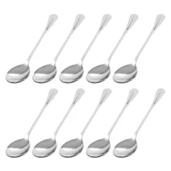 Unique Bargains Stainless Steel Kitchenware Cooking Soup Salt Sugar Dining Spoons 5.1" 10 Pcs -Kitchen Utensil Store GUEST 2de06625 eb59 4d32 8a87 c15dceae14f5