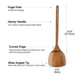 Unique Bargains Wooden Turner Pan Stir Frying Spatula Wok Kitchen Essential Cookware For Cooking Baking Flipping Brown 1 Pc -Kitchen Utensil Store GUEST 2de38edb ab11 4111 bdd0 fbbca7e938b1