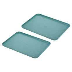 Unique Bargains PP Plastic Reusable Lightweight Durable Serving Tray 2 Pcs -Kitchen Utensil Store GUEST 31bf8b9b 3b0f 4b92 89a3 da236fc6cc2d