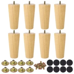 Unique Bargains Round Solid Wood Sofa Armchair Recliner Coffee Table Modern Replacement Furniture Legs Set Of 8 -Kitchen Utensil Store GUEST 34a2c868 259f 4785 a3be 4b4c4009713e