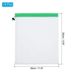 Unique Bargains Polyester Mesh Reusable Produce Bag 8 Pcs