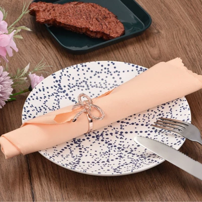Unique Bargains Metal Bow-knot Decorative Wear Resistant Napkin Ring 8 Pcs 3 Unique Bargains Metal Bow-knot Decorative Wear Resistant Napkin Ring 8 Pcs - Image 3