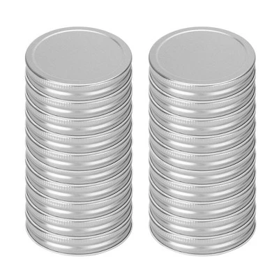 Unique Bargains Metal Wide Mouth Mason Canning Jars Caps Lids 20 Pcs 4 Unique Bargains Metal Wide Mouth Mason Canning Jars Caps Lids 20 Pcs - Image 4