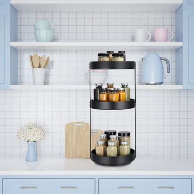 Unique Bargains Multifunctional Durable 360° Rotation 3 Tiers Lazy Susan Organizer 5 Unique Bargains Multifunctional Durable 360° Rotation 3 Tiers Lazy Susan Organizer - Image 5