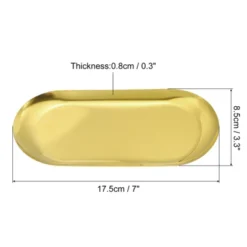 Unique Bargains Candle Dessert Cosmetics Decorative Serving Trays 7 X 3.3 Inch