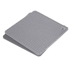 Unique Bargains Silicone Heat Resistant Non-Slip Drying Mat Trivet Deep Gray, Light Gray 2 Pcs -Kitchen Utensil Store GUEST 37d1d2f3 29f3 46c4 b485 45116ebcc206