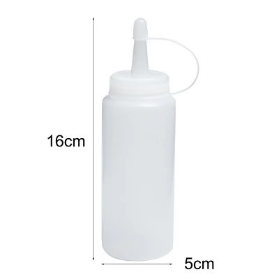 Unique Bargains Plastic Attached Nozzle Cap Oil Squeeze Bottle White 200ml 2 Pcs 1 Unique Bargains Plastic Attached Nozzle Cap Oil Squeeze Bottle White 200ml 2 Pcs