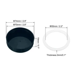 Unique Bargains Regular Mouth Plastic Mason Jar Lids With Silicone Sealing Ring 8 Pcs