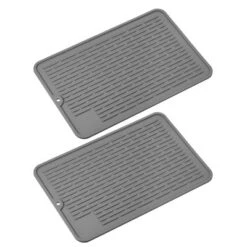 Unique Bargains Silicone Durable Heat Resistant Non-Slip Dish Drying Mat 11.8x7.9in 2 Pcs -Kitchen Utensil Store GUEST 3990e293 4cdb 4aec 89a7 c2886f2d8fac