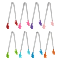 Unique Bargains Stainless Steel Silicone Tips Cooking Grilling Food Tongs 8 Pcs -Kitchen Utensil Store GUEST 3a51885a 31ca 4ee0 ba20 1ab041507c07