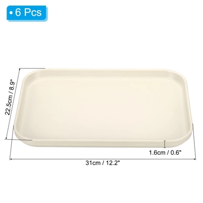 Unique Bargains Kitchen Restaurant Reusable Lightweight Plastic Fast Food Serving Tray 6 Pcs 1 Unique Bargains Kitchen Restaurant Reusable Lightweight Plastic Fast Food Serving Tray 6 Pcs