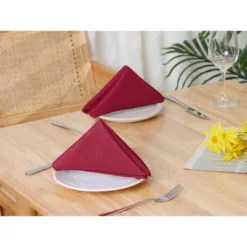 Unique Bargains Wedding Restaurant Cocktail Party Polyester Napkins 18 X 18 Inches 6 Pcs