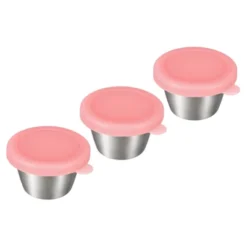 Unique Bargains Stainless Steel Picnic Travel Salad Dressing Condiment Container Cups With Lids 3 Pcs -Kitchen Utensil Store GUEST 3c31f607 827a 4f75 9bd3 41c518967495