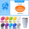 Unique Bargains Silicone Reusable Spill-proof Resistant Canning Lids 2 Pcs