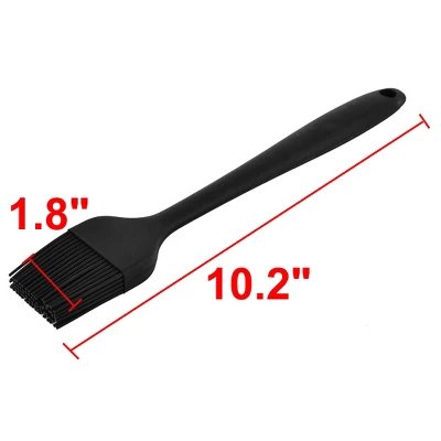 Unique Bargains Silicone Heat Resistant Grilling Barbecue Oil Basting Pastry Brush Black 1 Unique Bargains Silicone Heat Resistant Grilling Barbecue Oil Basting Pastry Brush Black