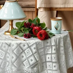 Unique Bargains Polyester Square Tablecloth For Weddings Birthday Party Anniversaries -Kitchen Utensil Store GUEST 3fa879bc 2c16 49af 9a3a 5cc8487db653