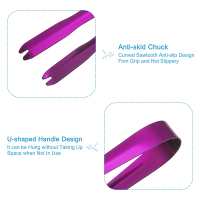 Unique Bargains Stainless Steel Surface Electroplating Ice Tongs 3 Unique Bargains Stainless Steel Surface Electroplating Ice Tongs - Image 3