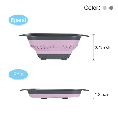 Unique Bargains Pasta Veggies Kitchen Collapsible Food Colander With Extendable Handle 3 Pcs 2 Unique Bargains Pasta Veggies Kitchen Collapsible Food Colander With Extendable Handle 3 Pcs - Image 2