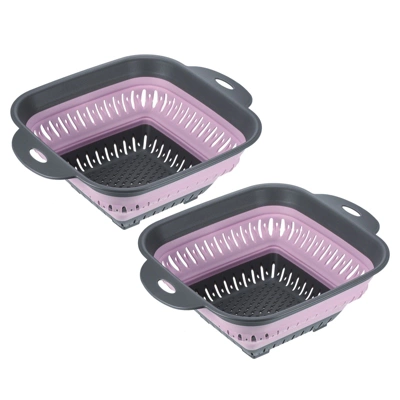 Unique Bargains Silicone Foldable Ergonomic Handles Dishwasher Safe Colander 2 Pcs 5 Unique Bargains Silicone Foldable Ergonomic Handles Dishwasher Safe Colander 2 Pcs - Image 5