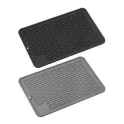 Unique Bargains Kitchen Counter Silicone Heat Resistant Non-Slip Dish Drying Mat 2 Pcs -Kitchen Utensil Store GUEST 416bdff2 9b88 40af a224 bc9b15ea812f