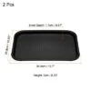 Unique Bargains Rectangle Plastic Reusable Fast Food Serving Tray 2 Pcs