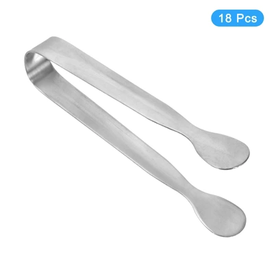 Unique Bargains Stainless Steel Kitchen Mini Ice Appetizers Dessert Serving Tongs 2 Unique Bargains Stainless Steel Kitchen Mini Ice Appetizers Dessert Serving Tongs - Image 2