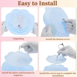 Unique Bargains 3 Tier Dessert Cupcake Stand Holder Round With Tiered Serving Tray For Donuts Fruits Blue Silver Tone 8 Unique Bargains 3 Tier Dessert Cupcake Stand Holder Round With Tiered Serving Tray For Donuts Fruits Blue Silver Tone -Kitchen Utensil Store GUEST 448c57b7 c148 4770 84ba af7a30c96121